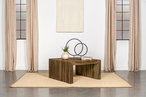 Odilia Square Solid Wood Coffee Table Auburn image