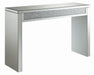Gillian Rectangular Sofa Table Silver and Clear Mirror image