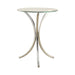 Eloise Round Accent Table with Curved Legs Chrome image