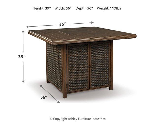 Paradise Trail Bar Table with Fire Pit