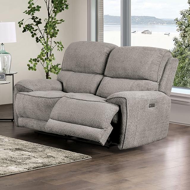 MORCOTE Power Loveseat, Light Gray image