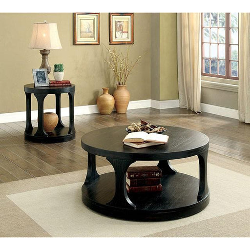 Carrie Antique Black End Table image