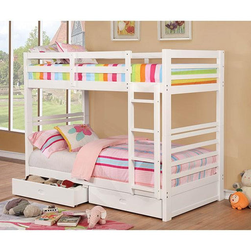 California IV White Twin/Twin Bunk Bed image