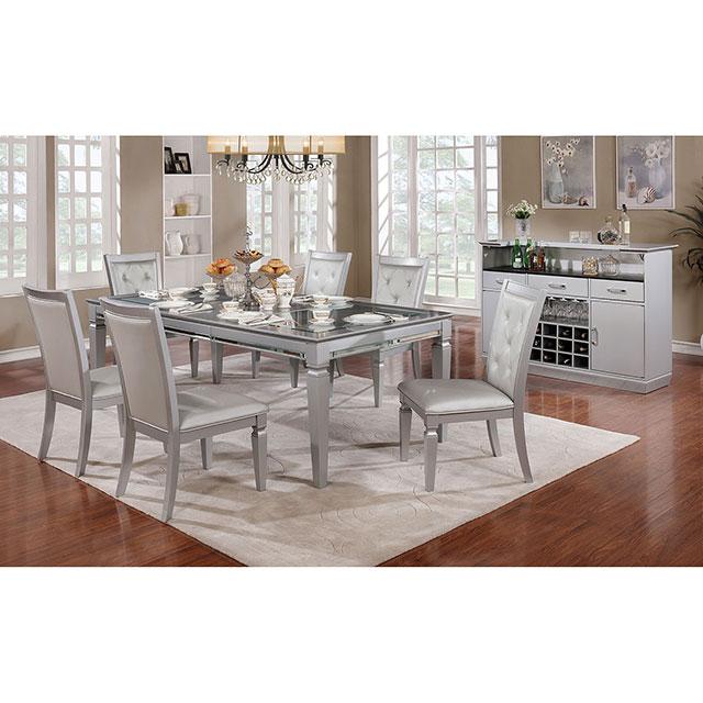 Alena Silver Dining Table