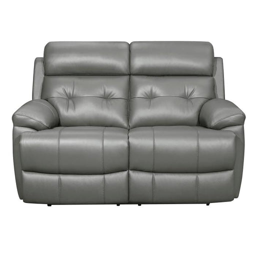 Homelegance Furniture Lambent Double Reclining Loveseat in Gray image