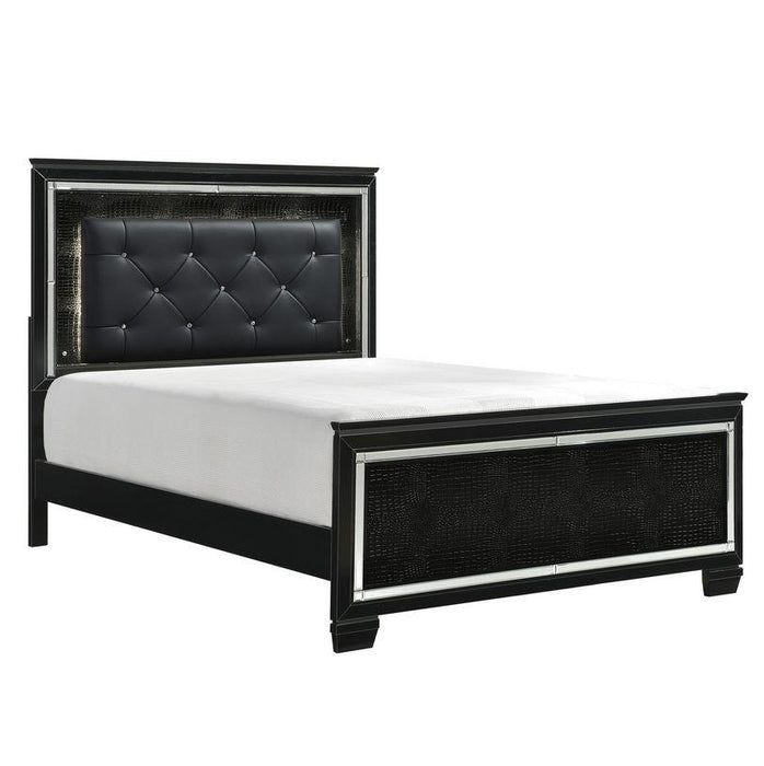 Allura Full Panel Bed in Black 1916FBK-1