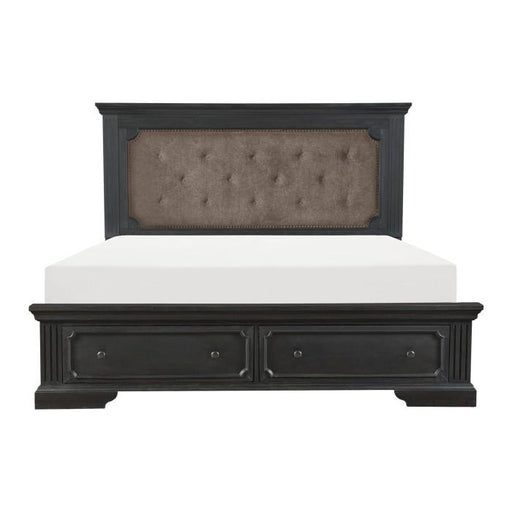 Bolingbrook King Upholstered Storage Platform Bed in Coffee 1647K-1EK image