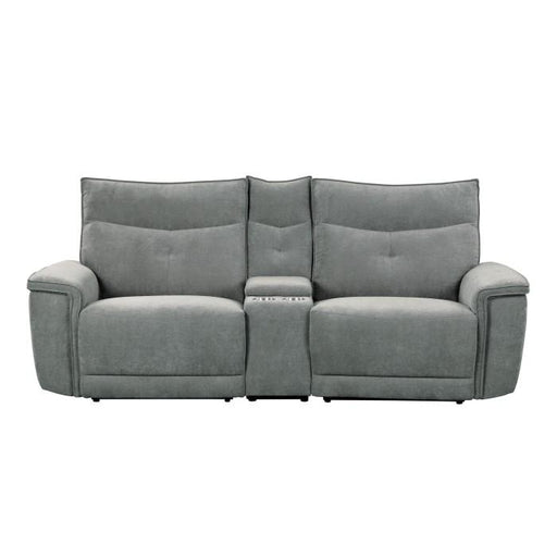 Tesoro Power Double Reclining Loveseat in Dark Gray 9509DG-2CNPWH image