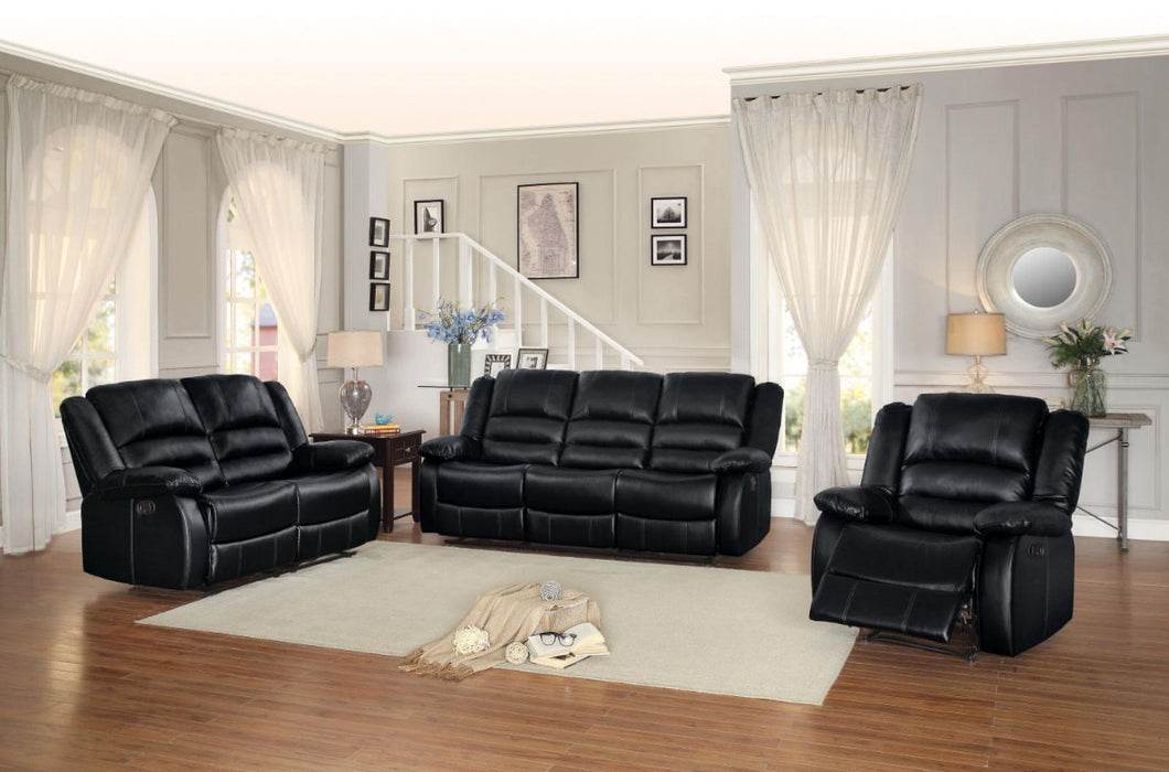 Jarita Double Reclining Sofa in Black