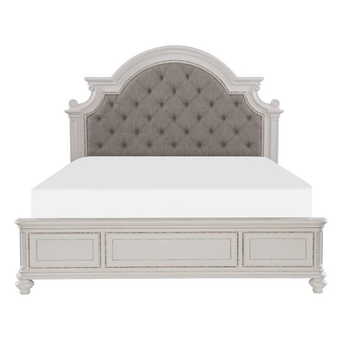 Baylesford King Upholstered Panel Bed in Antique White 1624KW-1EK image