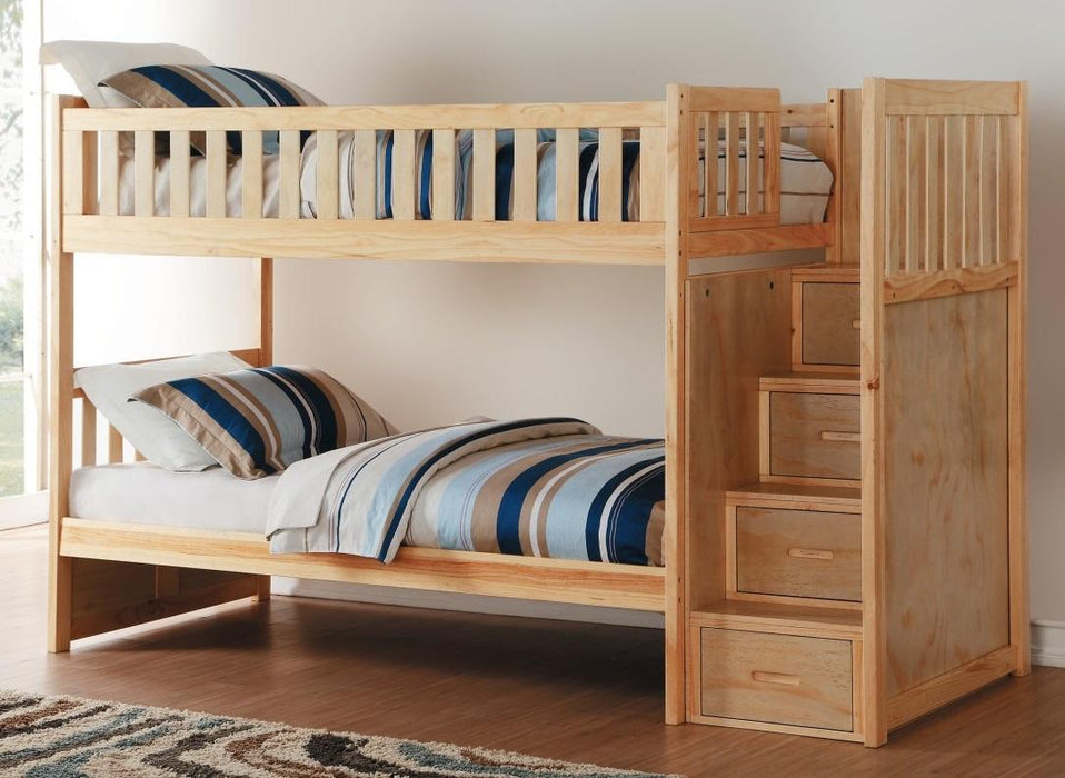 Bartly Bunk Bed w/ Reversible Storage in Natural B2043SB-1