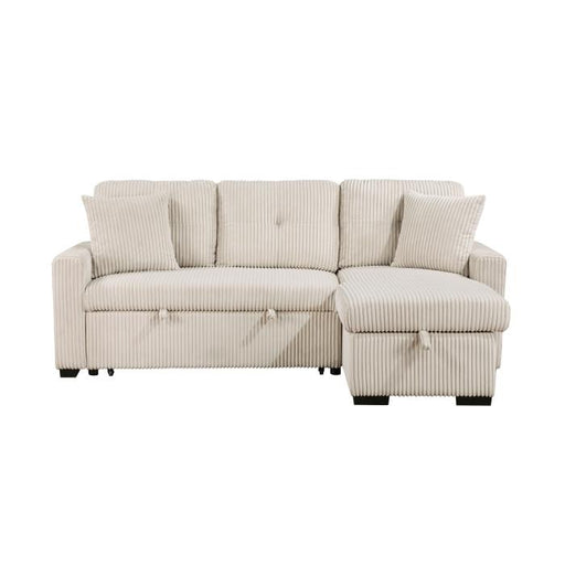 9649BESC - (3)3-Piece Reversible Sectional with Pull-out Bed and Hidden Storage image