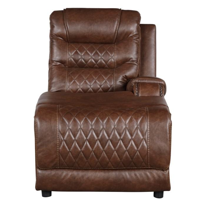 Putnam Power Right Side Reclining Chaise with USB Port in Brown 9405BR-RCPW image