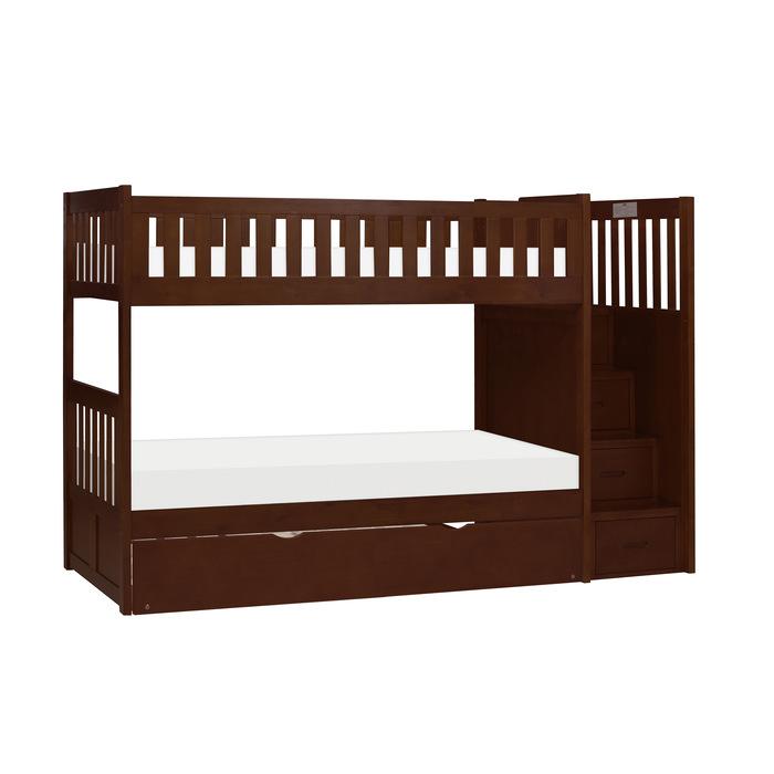 B2013SBDC-1R - (5) Twin/Twin Step Bunk Bed with Twin Trundle image