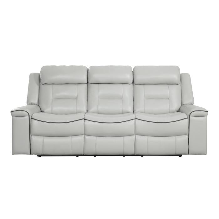 Darwan Double Lay Flat Reclining Sofa in Light Gray image