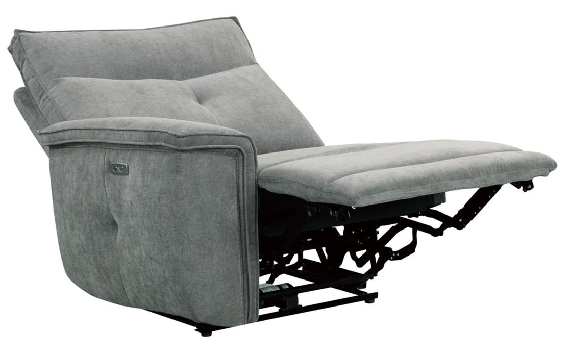 Tesoro Power Left Side Reclining Chair in Dark Gray 9509DG-LRPWH