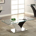 SLOANE White/Dark Gray/Chrome Coffee Table image